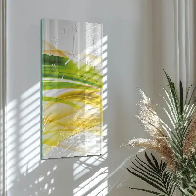 Nástěnné hodiny skleněné svislé Abstrakce