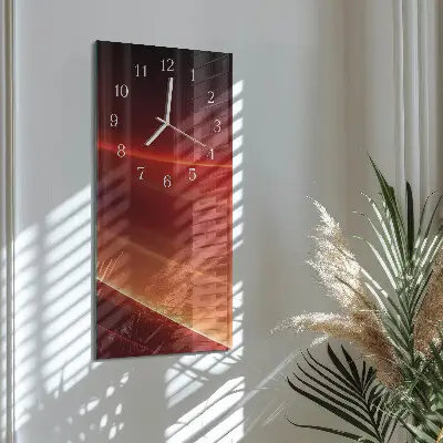 Hodiny s fotkou skleněné svislé Abstrakce
