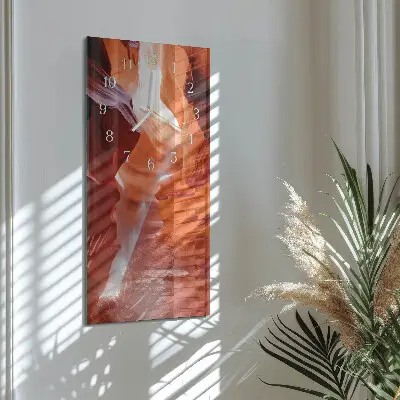 Hodiny s fotkou skleněné svislé Jeskyně