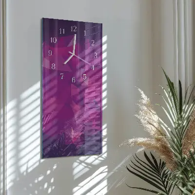 Svislé skleněné hodiny na stěnu Vzor