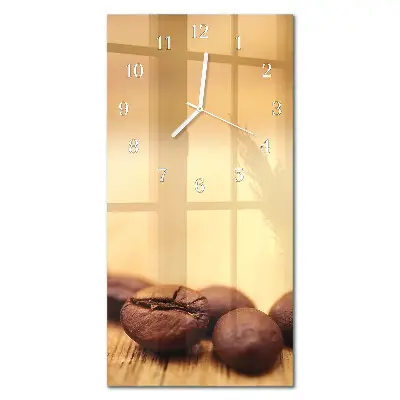 Nástěnné hodiny skleněné svislé Fazole