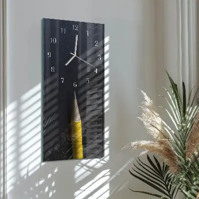 Nástěnné hodiny skleněné svislé Tužka