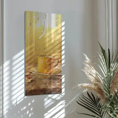 Nástěnné hodiny skleněné svislé Džbánek