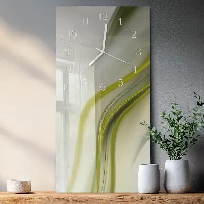 Svislé skleněné hodiny na zeď Abstraktní linie