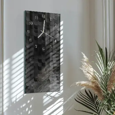 Svislé skleněné hodiny na zeď Měřítko