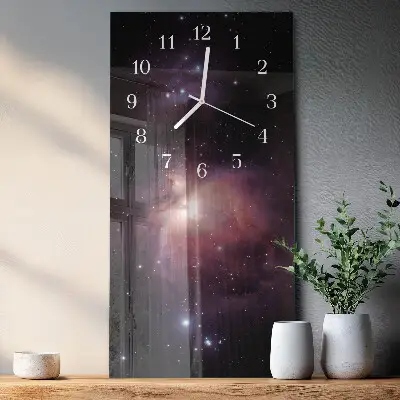 Nástěnné hodiny skleněné svislé Kosmos