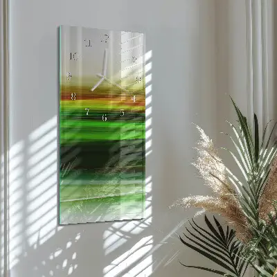 Hodiny s fotkou skleněné svislé Abstrakce