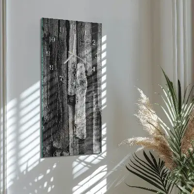 Svislé skleněné hodiny na stěnu Desky