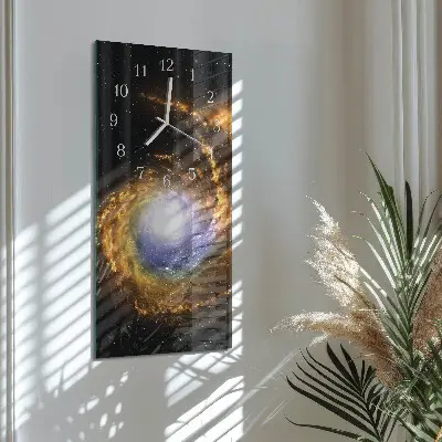 Hodiny s fotkou skleněné svislé Kosmos
