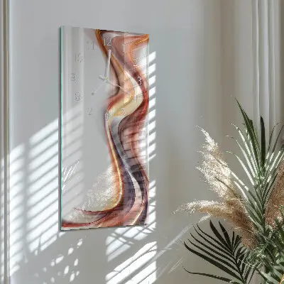 Svislé skleněné hodiny na zeď Abstrakce