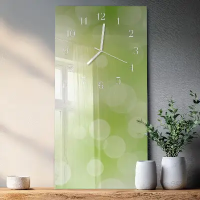 Svislé skleněné hodiny na stěnu Vzor