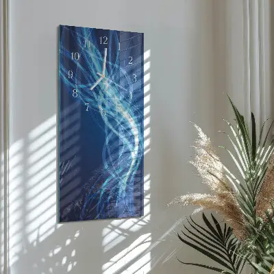 Nástěnné hodiny skleněné svislé Abstrakce