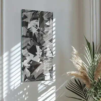 Svislé skleněné hodiny na stěnu Vzor