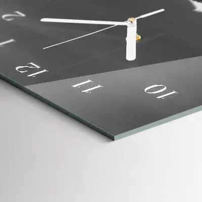 Hodiny s fotkou skleněné svislé Hora
