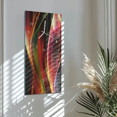 Svislé skleněné hodiny na zeď Abstrakce