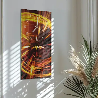 Svislé skleněné hodiny na zeď Vzor