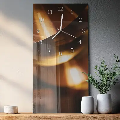 Svislé skleněné hodiny na zeď Vzor