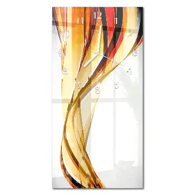 Svislé skleněné hodiny na stěnu Abstrakce