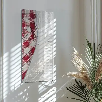 Hodiny s fotkou skleněné svislé Ubrus