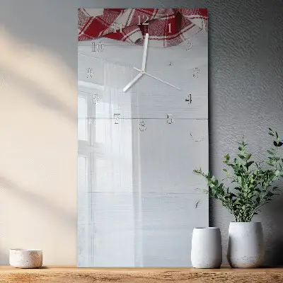 Svislé skleněné hodiny na zeď Tabulka