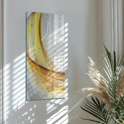 Hodiny s fotkou skleněné svislé Abstrakce