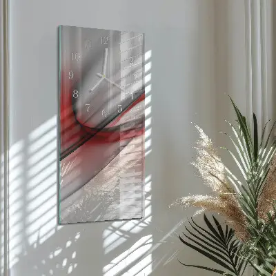 Nástěnné hodiny skleněné svislé Abstrakce