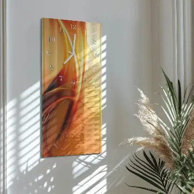 Svislé skleněné hodiny na zeď Vzor