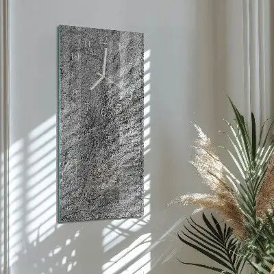 Hodiny s fotkou skleněné svislé Betonová zeď
