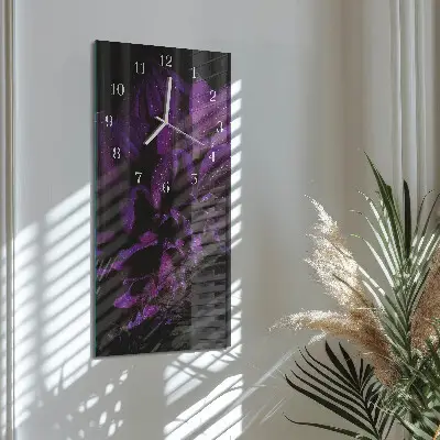 Hodiny na skle svislé Pivoňka