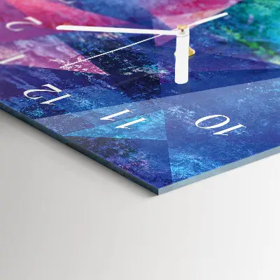 Svislé skleněné hodiny na stěnu Vzor