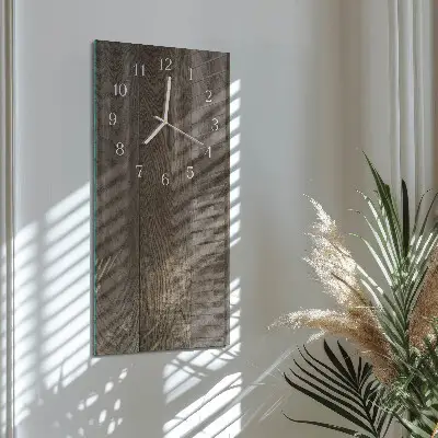 Svislé skleněné hodiny na zeď Talíř
