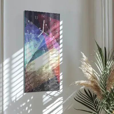 Svislé skleněné hodiny na zeď Vzor