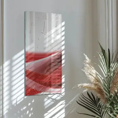 Nástěnné hodiny skleněné svislé Abstrakce