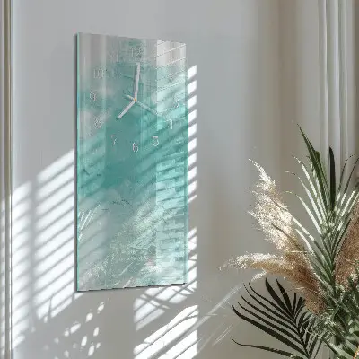 Svislé skleněné hodiny na stěnu Zeď