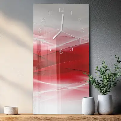 Svislé skleněné hodiny na zeď Abstrakce