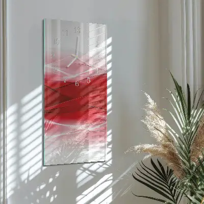 Svislé skleněné hodiny na zeď Abstrakce