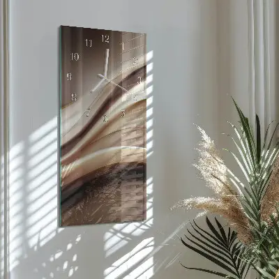 Svislé skleněné hodiny na zeď Vzor