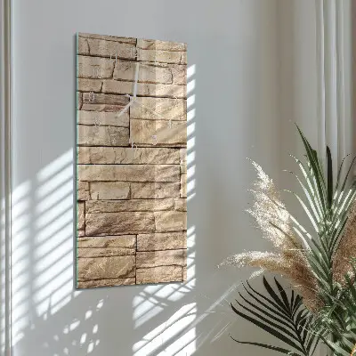 Svislé skleněné hodiny na zeď Slínek
