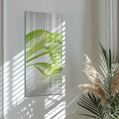 Svislé skleněné hodiny na zeď Abstraktní linie