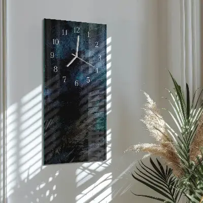Svislé skleněné hodiny na stěnu Vzor