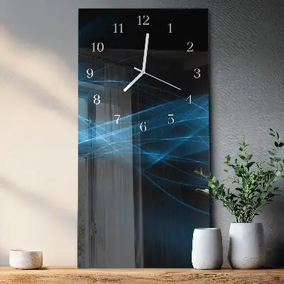 Svislé skleněné hodiny na zeď Abstrakce