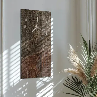 Nástěnné hodiny skleněné svislé Vzor