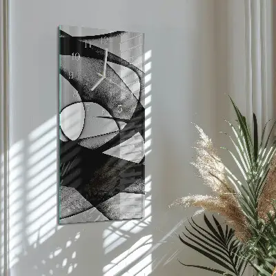 Svislé skleněné hodiny na zeď Vzor