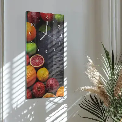 Hodiny na skle svislé Citrusová rostlina