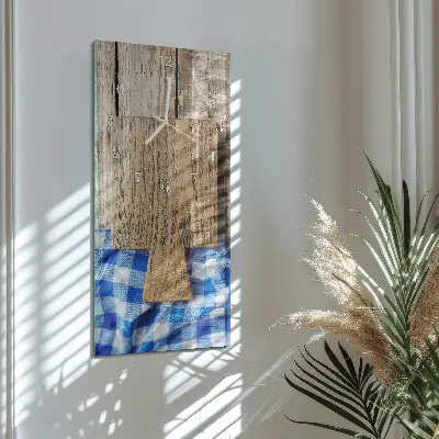 Svislé skleněné hodiny na stěnu Krájecí prkénka
