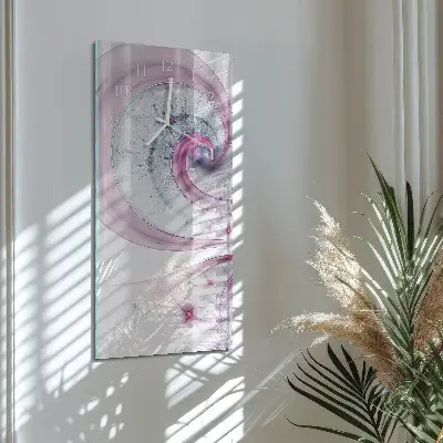 Svislé skleněné hodiny na zeď Vír