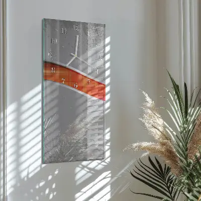 Svislé skleněné hodiny na zeď Hlídka