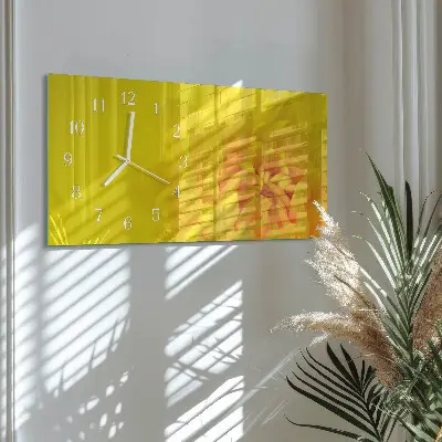 Nástěnné hodiny skleněné vodorovné Hřiště