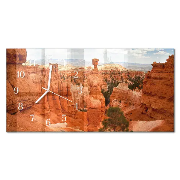 Hodiny s fotkou skleněné vodorovné Bryce Canyon