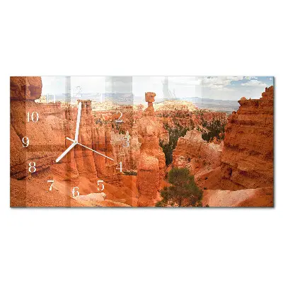 Hodiny s fotkou skleněné vodorovné Bryce Canyon
